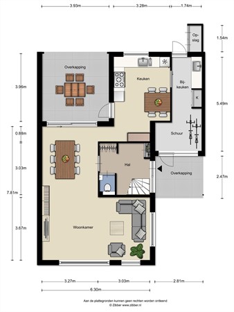 Floorplan - Kanunnik Daemenstraat 19, 5731 CR Mierlo