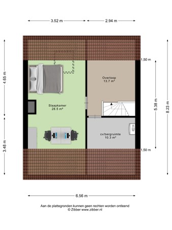 Floorplan - Meidoorn 16, 5731 WH Mierlo