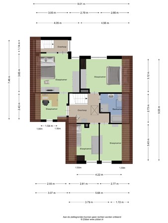 Floorplan - Meester van Busselstraat 43, 5731 NA Mierlo
