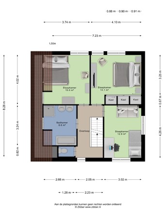 Floorplan - Burgemeester van Lokvenstraat 115, 5731 LT Mierlo