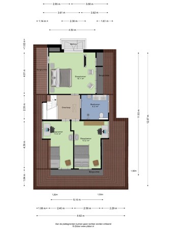 Floorplan - Kanunnik Daemenstraat 36, 5731 CS Mierlo