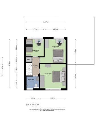 Floorplan - Schoolstraat 38, 5731 AS Mierlo