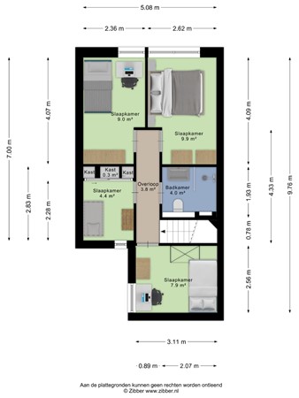 Floorplan - Plataan 42, 5731 NX Mierlo