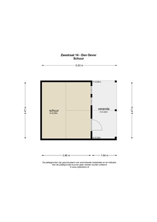 Floorplan - Zeestraat 14, 1779 AK Den Oever