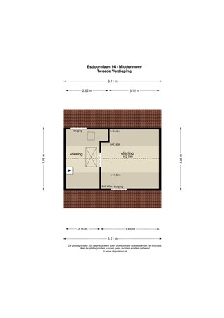 Floorplan - Esdoornlaan 14, 1775 EN Middenmeer