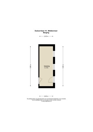 Floorplan - Esdoornlaan 14, 1775 EN Middenmeer