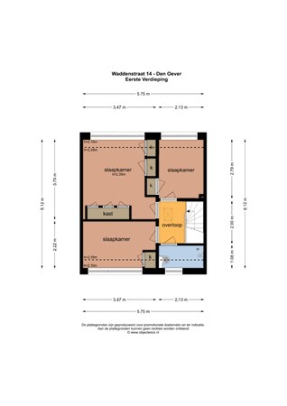 Floorplan - Waddenstraat 14, 1779 XB Den Oever