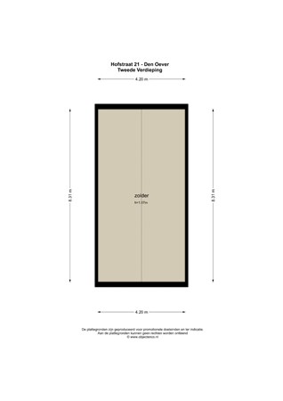 Floorplan - Hofstraat 21, 1779 CA Den Oever