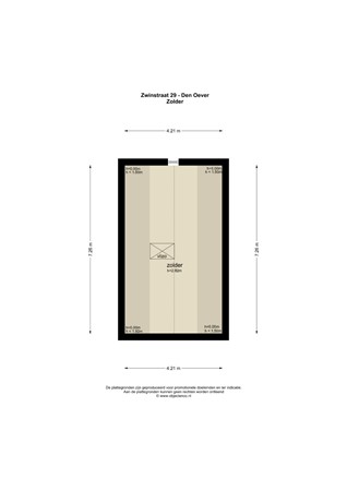 Floorplan - Zwinstraat 29, 1779 BD Den Oever