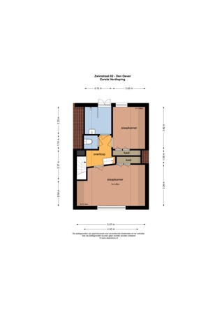 Floorplan - Zwinstraat 62, 1779 BH Den Oever