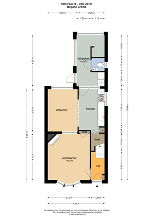Floorplan - Hofstraat 15, 1779 CA Den Oever