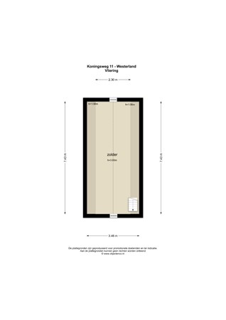 Floorplan - Koningsweg 11, 1778 JM Westerland