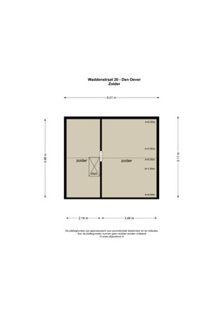 Floorplan - Waddenstraat 20, 1779 XB Den Oever